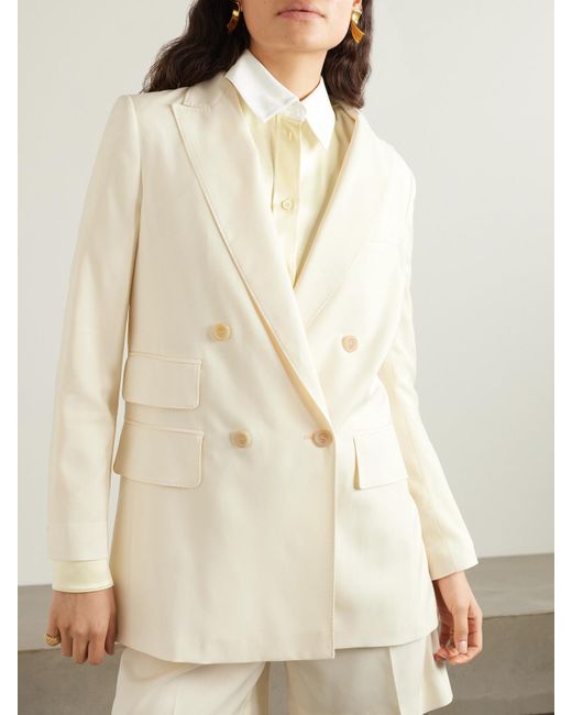 Max Mara Natural Elegia Doppelreihiger Blazer Aus Wolle