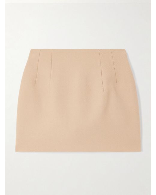 Wardrobe NYC Natural Contour Wool Mini Skirt