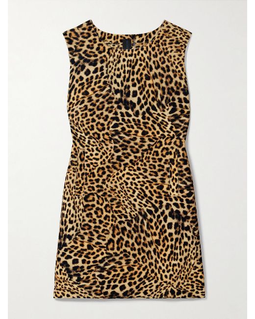 Mini-Robe En Jersey Stretch À Imprimé Guépard Norma Kamali en coloris Metallic