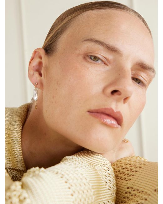 Loren Stewart Natural Marisol 14-Karat, Citrine, Sapphire And Pearl Earrings