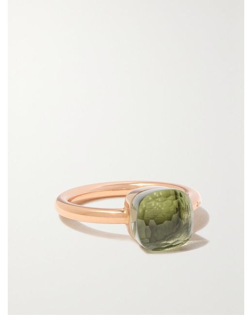 Pomellato Metallic Nudo Petit 18-Karat Rose Prasiolite Ring