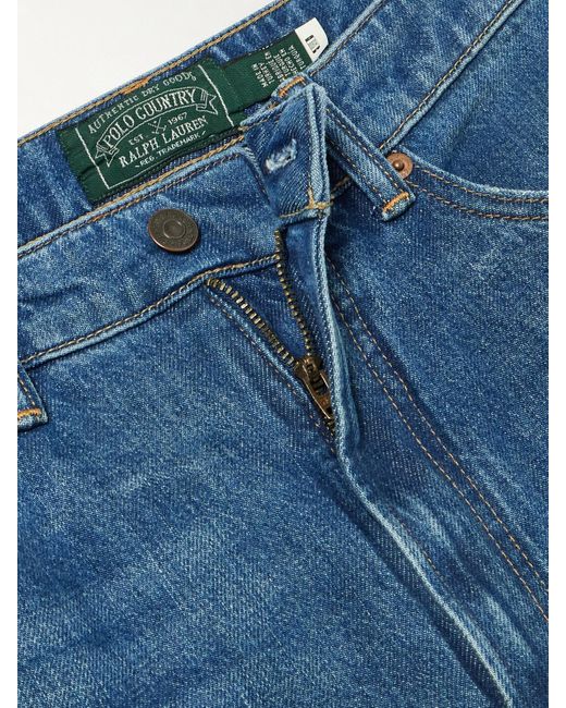 Polo Ralph Lauren Blue Bow Hoch Sitzende Jeans