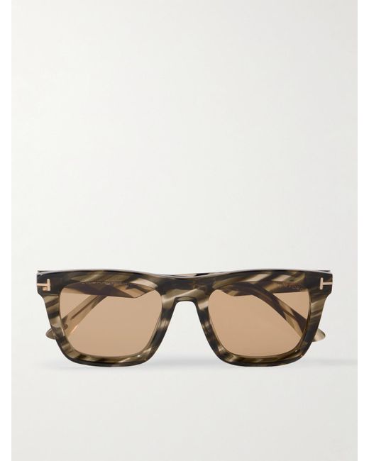 Tom Ford Natural Lelio D-Frame Acetate Sunglasses