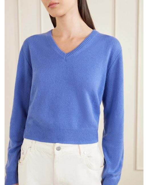 Allude Blue Cashmere Sweater