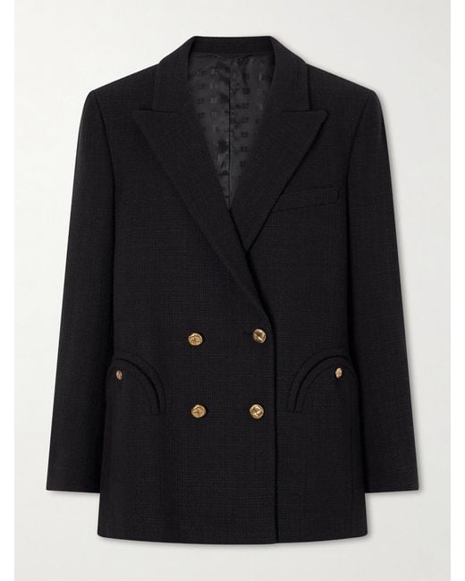 Blazé Milano Black Missy Everynight Cotton-Blend Tweed Blazer