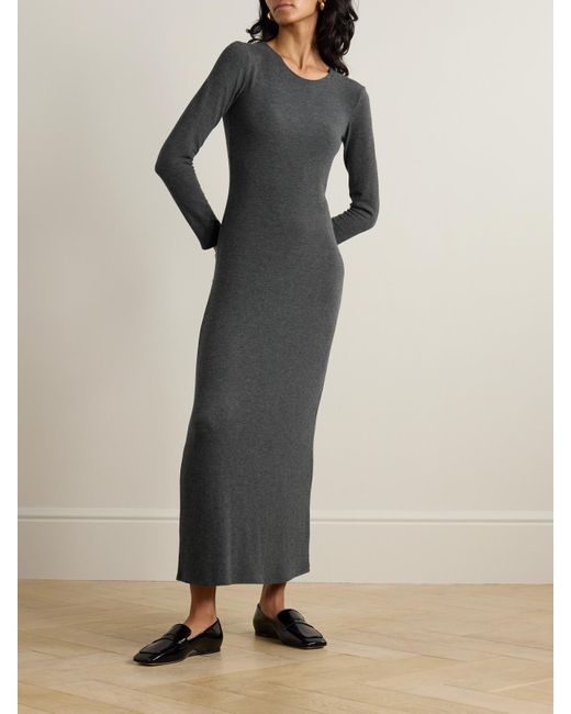 Leset Black Lauren Stretch-Jersey Maxi Dress