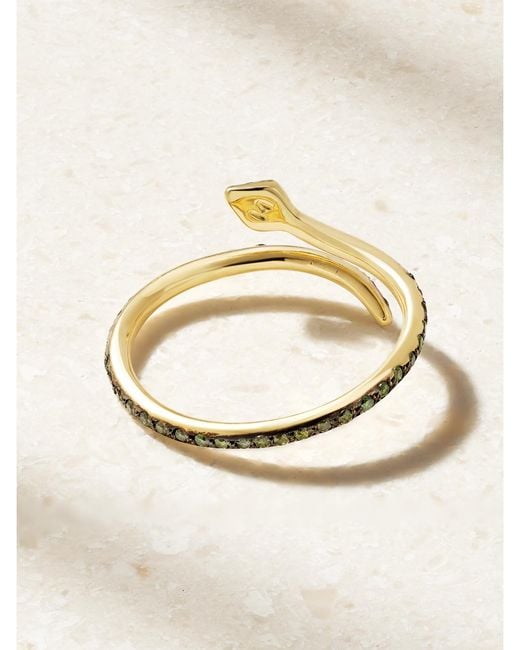 Ileana Makri Natural Small Python 18-Karat Diamond Ring