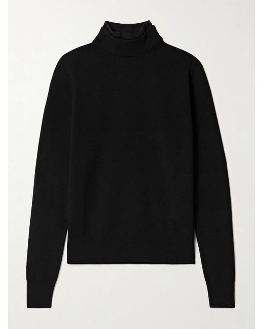 Aztech Mountain Black Etta Mehrlagiger Stehkragenpullover Aus Einer Wollmischung Mit Jersey-Einsatz