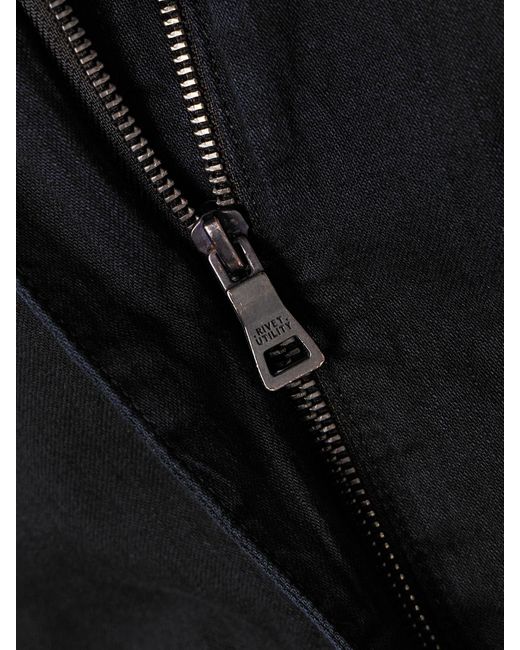 Rivet Utility Black Boyfriend Denim Jumpsuit