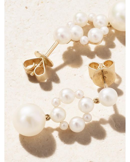 Sophie Bille Brahe Natural Nebula 14-Karat Recycled Pearl Earrings