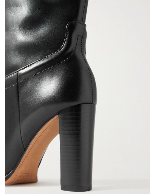 Alexandre Birman Black Lauren Leather Knee Boots