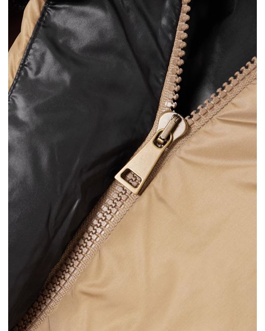 Moncler Brown Castelnou Appliquéd Hooded Fleece-Trimmed Shell Down Jacket
