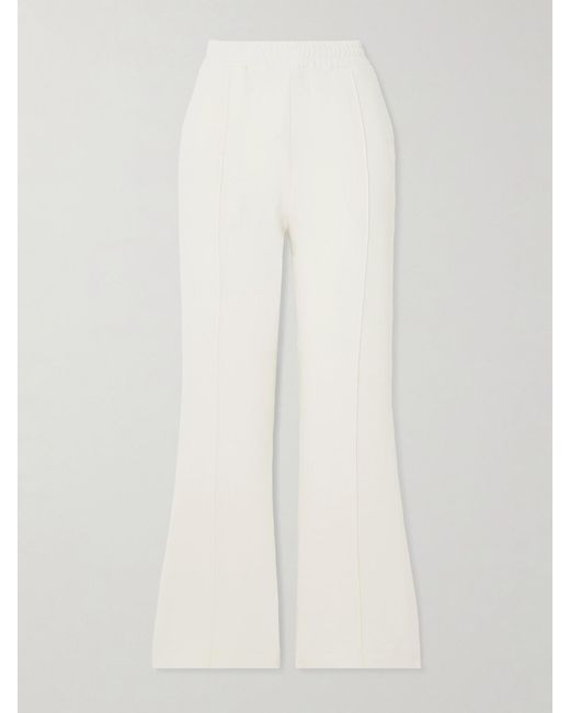 J.W. Anderson White Tech-Jersey Flared Track Pants