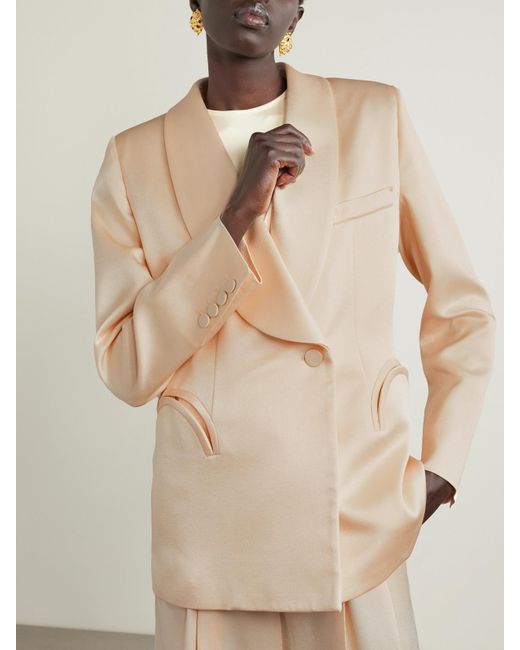 Blazé Milano Natural Novalis Satin-Crepe Blazer
