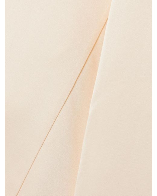 Khaite Natural Durion Oberteil Aus Satin Mit Freier Rückenpartie