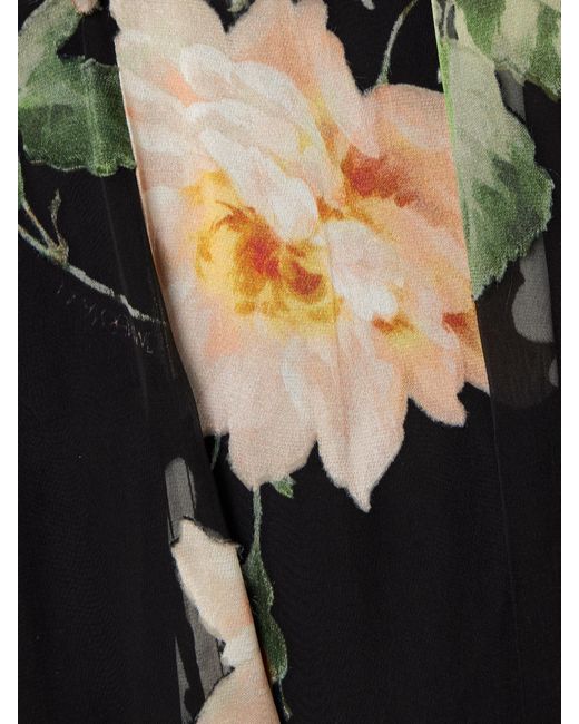 Zimmermann Black Luna Floral Long Sleeve Silk Burnout Maxi Dress