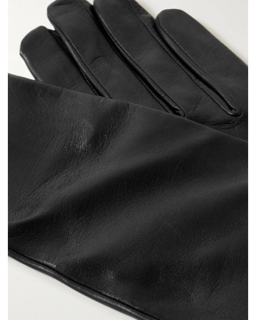 Agnelle Black Celia Leather Gloves