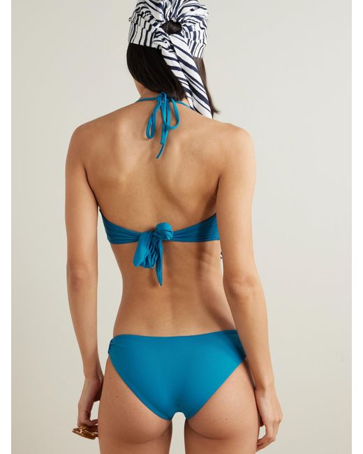 Melissa Odabash Blue Hamburg Bikini-Höschen Mit Verzierungen