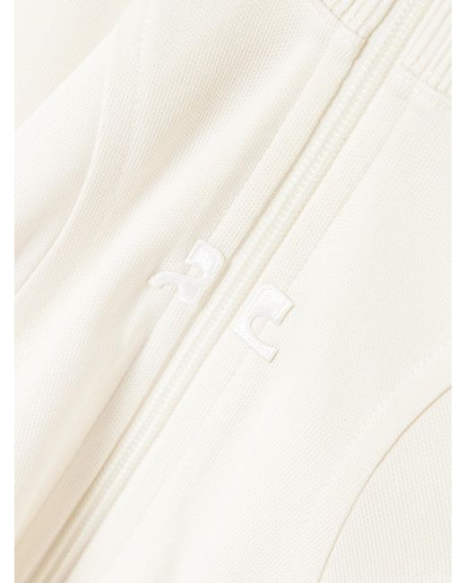 Courreges White Interlock Trainingsjacke Aus Jersey Mit Applikationen