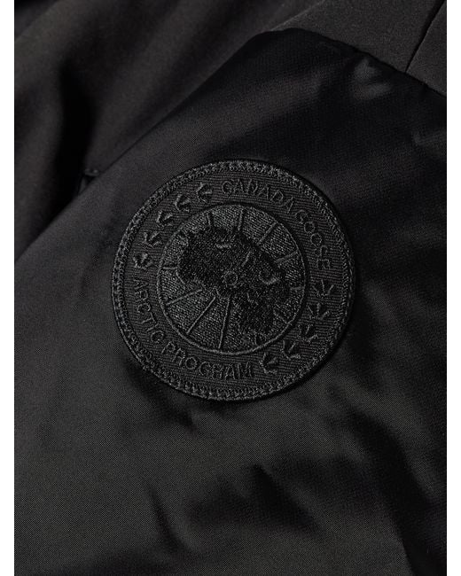 Canada Goose Black Claremont Oversized Cropped Layered Satin And Shell Bomber Jacket