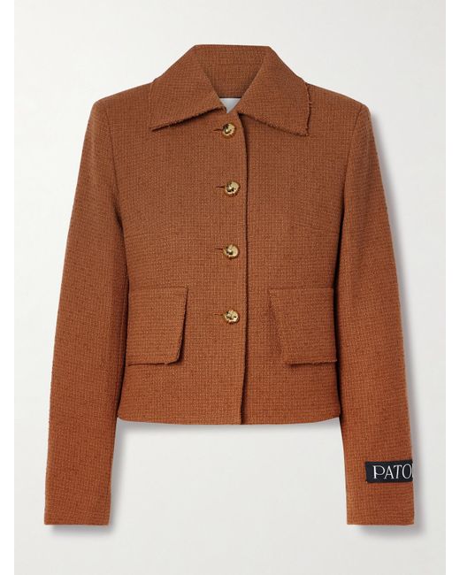 Patou Brown Jacke Aus Tweed Aus Einer Wollmischung