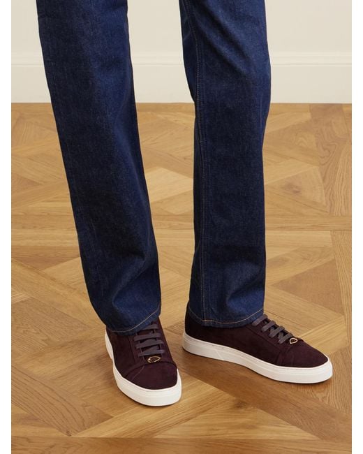 JENNIFER CHAMANDI Brown Embellished Suede Sneakers