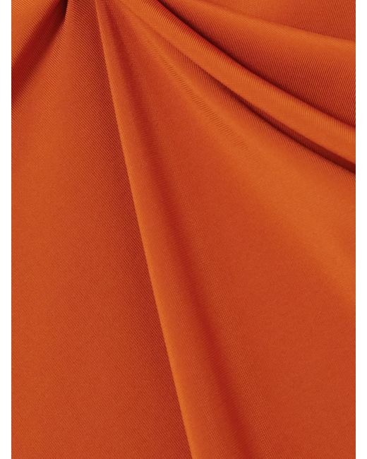 Max Mara Orange Caro Cutout Stretch-Jersey Midi Dress