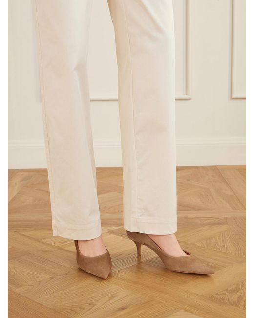 Gianvito Rossi Natural 55 Suede Pumps