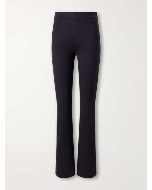 Veronica Beard Blue Gracie Stretch-Jersey Flared Pants