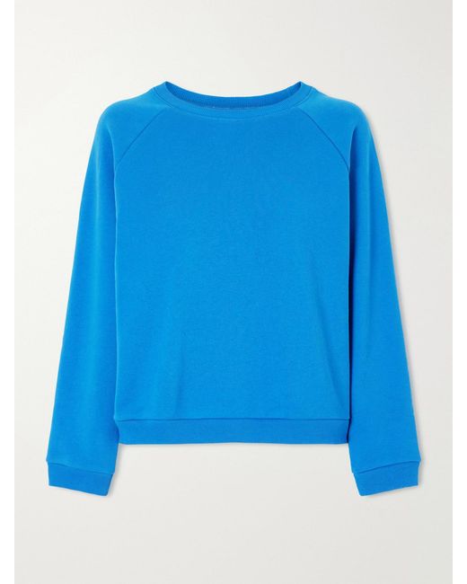 Jamie Haller Blue The Daily Cotton-Terry Sweatshirt