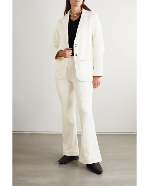 AZ FACTORY White Free To Organic Cotton And Seacell-Blend Flared Pants