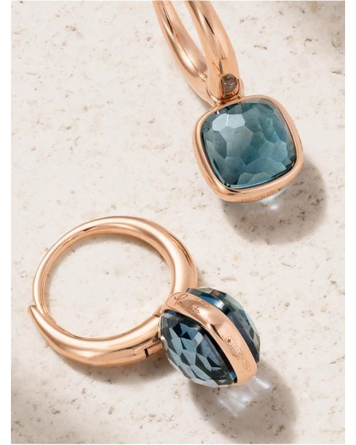 Pomellato Natural Nudo 18-Karat Rose Topaz Earrings