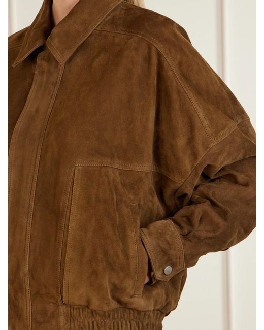 Nour Hammour Brown Dalma Suede Jacket