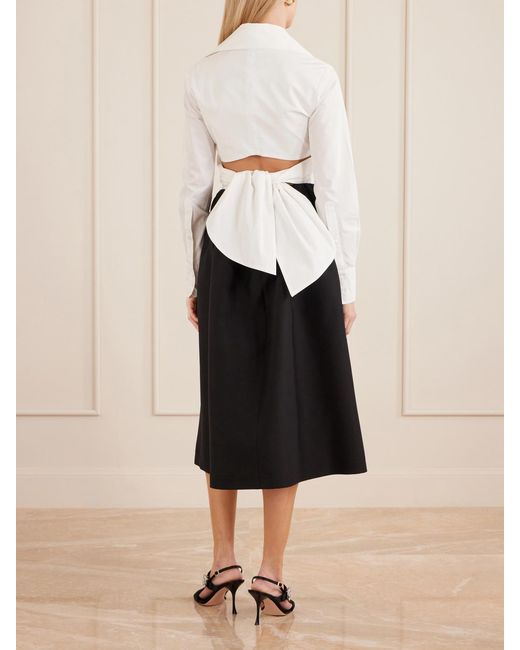 Patou White Cotton-Poplin Knotted Blouse