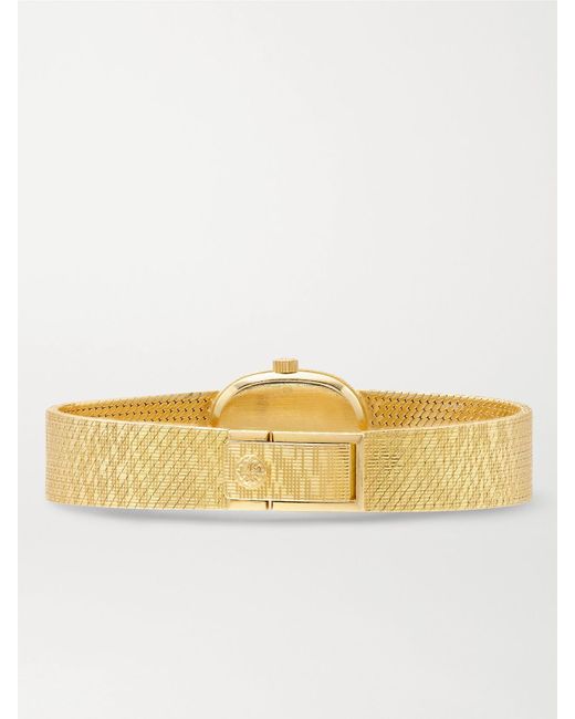 KEEPER VINTAGE Metallic Patek Philippe Vintage 1970S Ellipse Hand-Wound 20Mm 18-Karat Watch