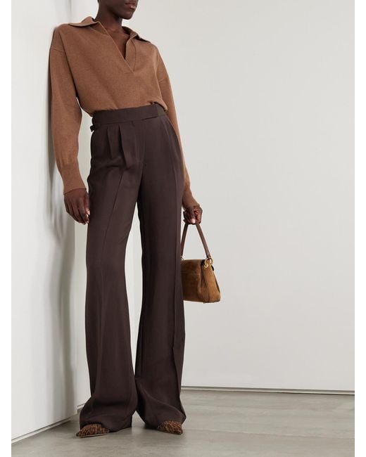 Tom Ford Brown Cashmere Polo Sweater