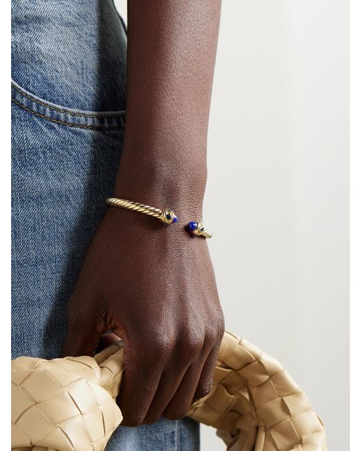 David Yurman Natural Renaissance 18-Karat, Topaz And Lapis Lazuli Bracelet