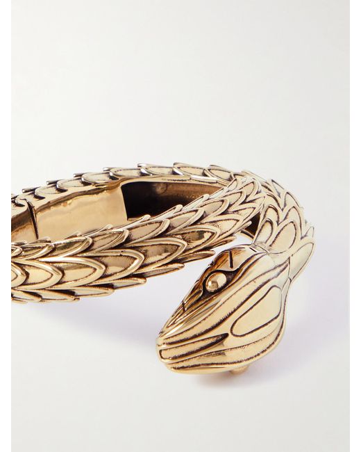 Chloé Metallic Snake-Tone Cuff