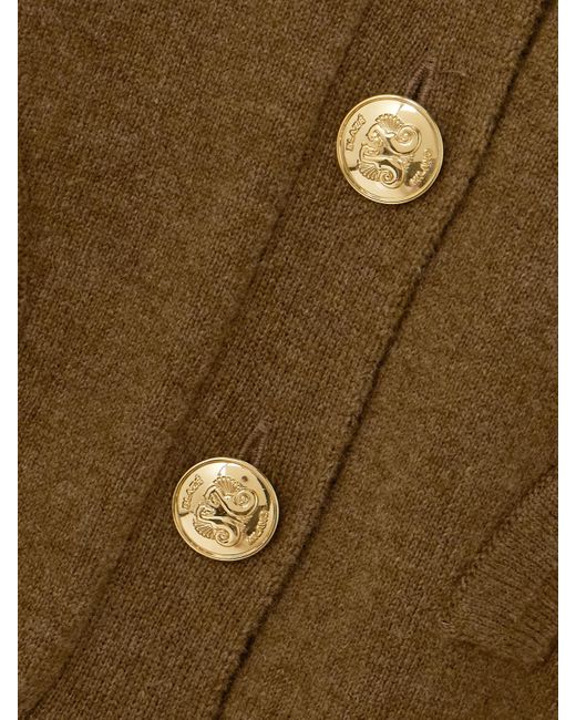 Blazé Milano Brown Highland Cardigan Aus Einer Woll-Kaschmirmischung