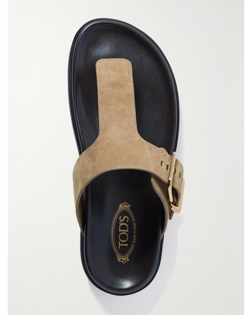Tod's Brown Suede Sandals