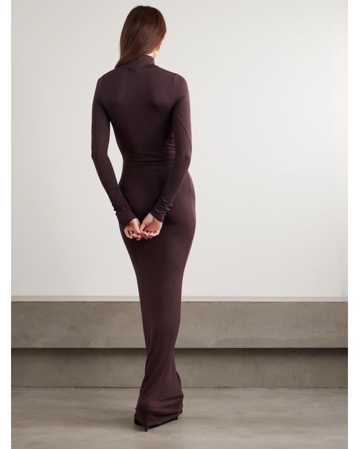 TERNE Stretch-Modal Jersey Turtleneck Maxi Dress in Purple | Lyst Australia