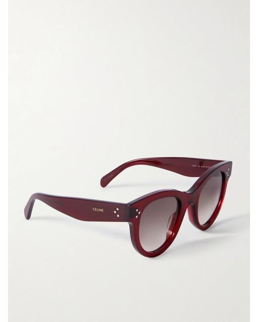 Céline Purple Round-Frame Acetate Sunglasses