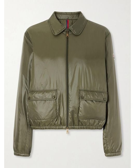 Moncler Green Lanset Shell Down Jacket