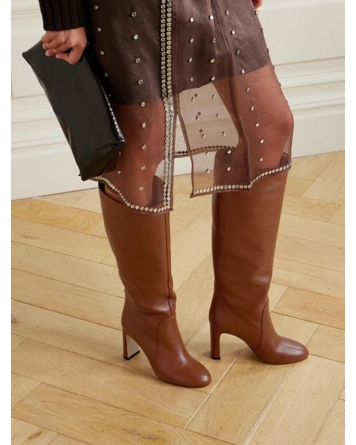 Bottes En Cuir Babette Tubo Stuart Weitzman en coloris Brown