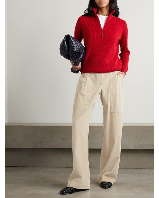 Brunello Cucinelli Natural Cotton-Corduroy Pants