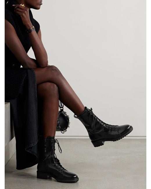 Aeyde Black Isa Leather Ankle Boots