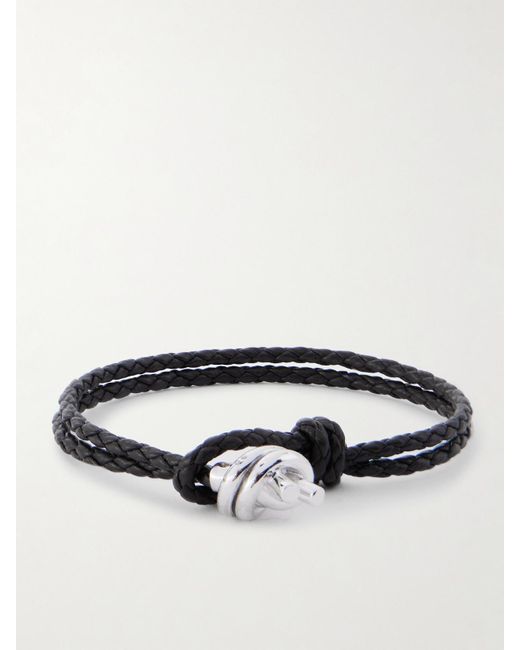 Bottega Veneta Brown Intrecciato Leather And Bracelet