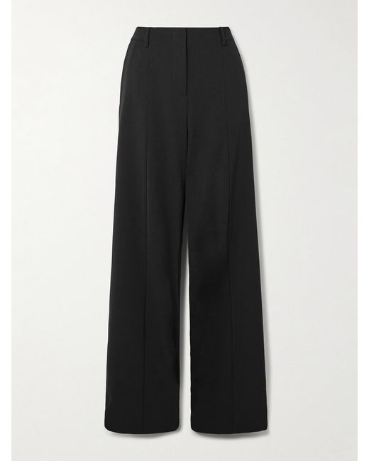 Jean Paul Gaultier Black Twill Wide-Leg Stirrup Pants