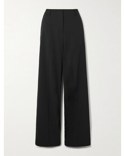 Jean Paul Gaultier Black Hose Mit Weitem Bein Aus Twill Mit Steg