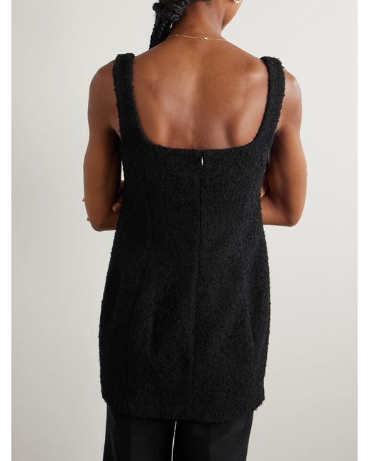 Totême  Black Wool-Blend Bouclé Top